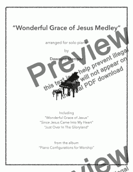 page one of Wonderful Grace of Jesus Medley