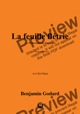 page one of B. Godard-La feuille flétrie,Op.4 No.23,in A flat Major