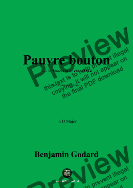 page one of B. Godard-Pauvre bouton,Op.4 No.26,in D Major