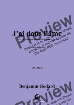 page one of B. Godard-J'ai dans l'âme,Op.7 No.9,in G Major