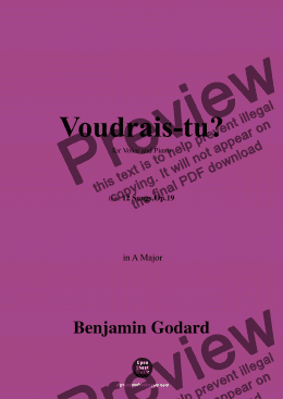 page one of B. Godard-Voudrais-tu?in A Major,Op.19 No.4