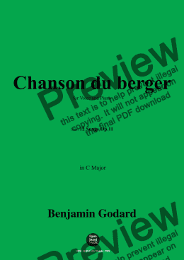 page one of B. Godard-Chanson du berger,in C Major,Op.11 No.5