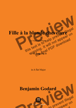 page one of B. Godard-Fille à la blonde chevelure,in A flat Major