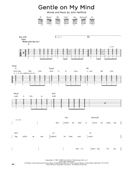 page one of Gentle On My Mind (Solo Guitar)