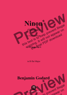 page one of B. Godard-Ninon(Sérénade),in B flat Major