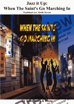 page one of Jazz it up:  ’When the Saints Go Marching In’  for Eb Tenor Horn & Piano