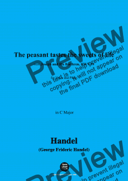 page one of Handel-The peasant tastes the sweets of life,in C Major