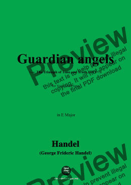 page one of Handel-Guardian angels,in E Major