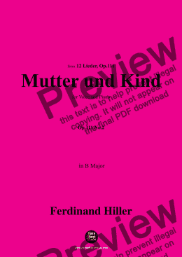 page one of F. Hiller-Mutter und Kind,Op.111 No.2,in B Major