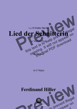 page one of F. Hiller-Lied der Schnitterin,Op.111 No.3,in G Major