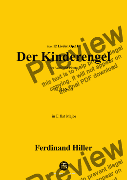 page one of F. Hiller-Der Kinderengel,Op.111 No.11,in E flat Major