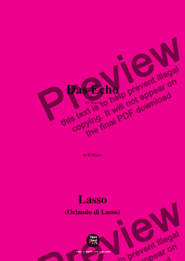 page one of O. de Lassus-Das Echo,in B Major