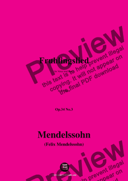 page one of F. Mendelssohn-Fruhlingslied,Op.34 No.3,in F Major