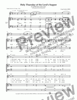 page one of Psalm 116: Holy Thursday of the Lord's Supper