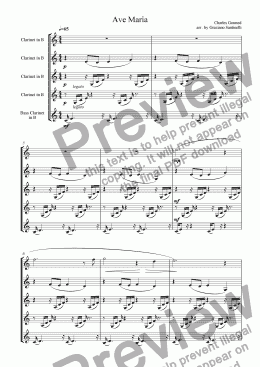 page one of Ave Maria Quintet