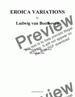 page one of Eroica Variations