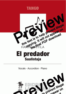 page one of El Predador