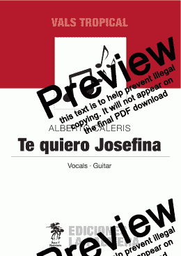 page one of Te Quiero Josefina