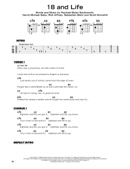 page one of 18 And Life (Really Easy Guitar)