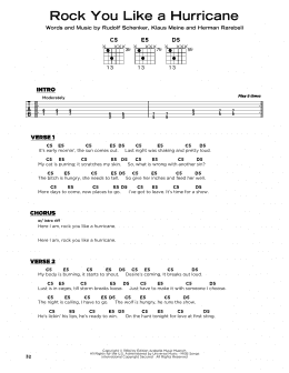 page one of Rock You Like A Hurricane (Really Easy Guitar)