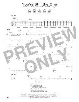 page one of You're Still The One (Guitar Cheat Sheet)