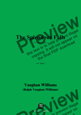 page one of Vaughan Williams-The Splendour Falls,in C Major