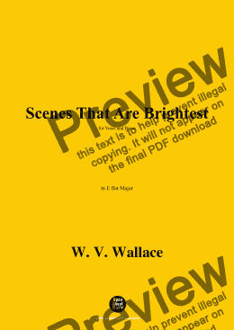 page one of W. V. Wallace-Scenes That Are Brightest,in E flat Major