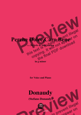 page one of Donaudy-Perche Dolce,Caro Bene,in g minor