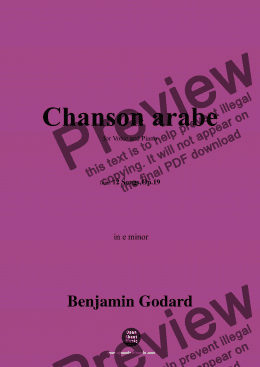 page one of B. Godard-Chanson arabe,in e minor,Op.19 No.11