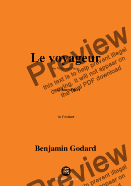 page one of B. Godard-Le voyageur,in f minor,Op.11 No.11