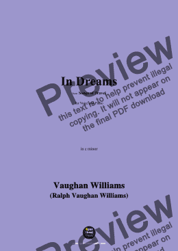 page one of Vaughan Williams-In Dreams,in c minor