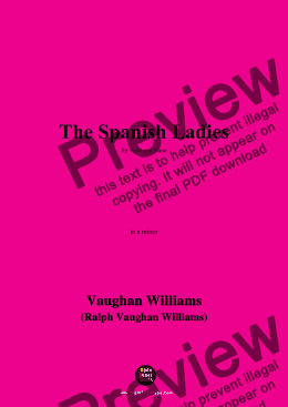 page one of Vaughan Williams-The Spanish Ladies,in a minor