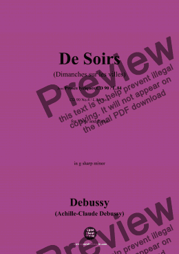 page one of Debussy-De Soirs,in g sharp minor