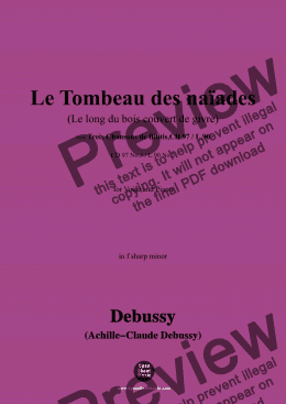 page one of Debussy-Le Tombeau des naïades,in f sharp minor