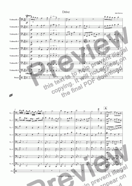 page one of Drive (Cello Ensemble)