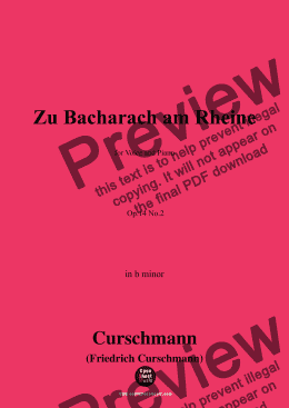 page one of Curschmann-Zu Bacharach am Rheine,Op.14 No.2,in b minor 