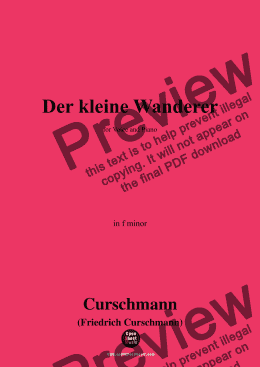 page one of Curschmann-Der kleine Wanderer,in f minor