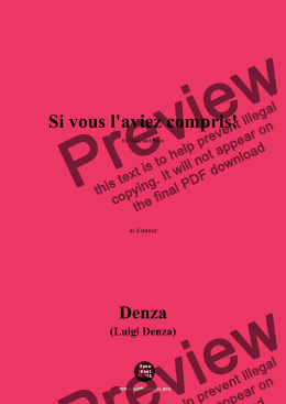 page one of Denza-Si vous l'aviez compris!,in d minor