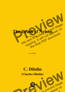 page one of C. Dibdin-The Death of Nelson,in a minor 