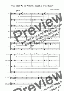 page one of What Shall We Do With The Drunken Band? (Flexible School Wind  Band  Series)