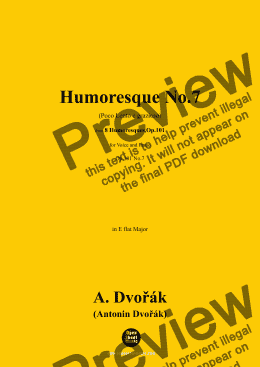 page one of A. Dvořák-Humoresque No.7,in E flat Major