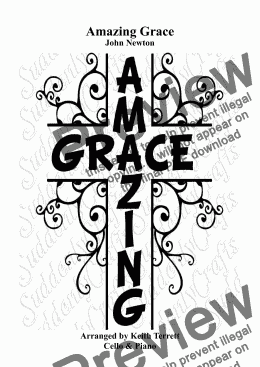 page one of Amazing Grace for Violin & Piano