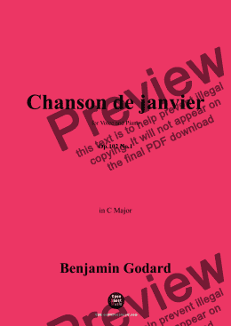 page one of B. Godard-Chanson de janvier,Op.102 No.1,in C Major 