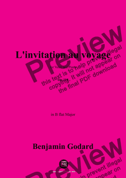 page one of B. Godard-L'invitation au voyage,Op.114,in B flat Major 