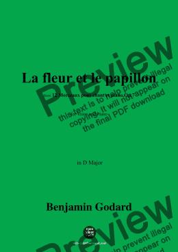 page one of B. Godard-La fleur et le papillon,Op.7 No.11,in D Major 