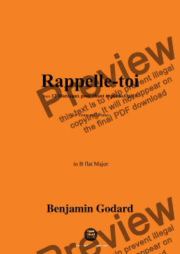 page one of B. Godard-Rappelle-toi,in B flat Major,Op.10 No.12 