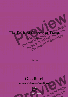 page one of Goodhart-The Bells of Clermont Town,in d minor, 