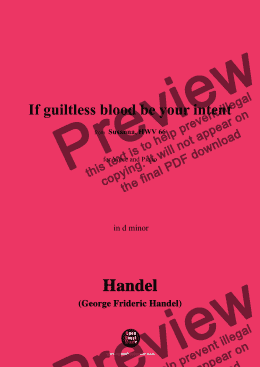 page one of Handel-If guiltless blood be your intent,in d minor