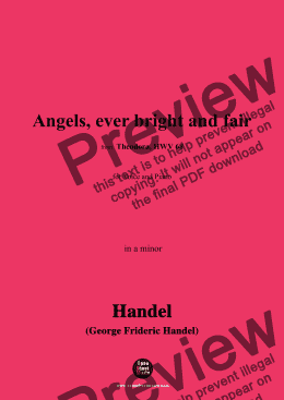 page one of Handel-Angels,ever bright and fair,in a minor