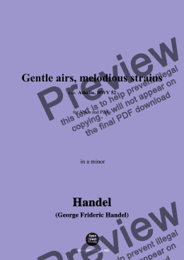 page one of Handel-Gentle airs,melodious strains,in a minor 